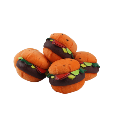 Hot Dog and Hamburger Squeaky Toys