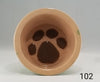 Paw Print Pet Bowl with Paw Print on Inside