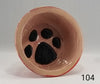 Paw Print Pet Bowl with Paw Print on Inside