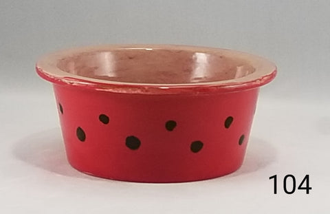 Paw Print Pet Bowl with Paw Print on Inside