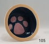 Paw Print Pet Bowl with Paw Print on Inside