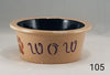 Paw Print Pet Bowl with Paw Print on Inside