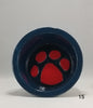 Paw Print Pet Bowl with Paw Print on Inside