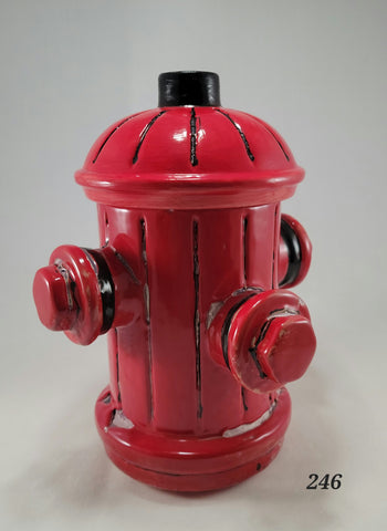 Red and Black Fire Hydrant Treat Jar
