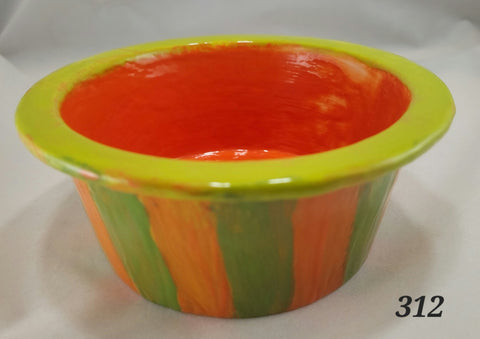 Paw Print Pet Bowl with Paw Print on Inside