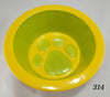 Paw Print Pet Bowl with Paw Print on Inside