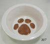 Paw Print Pet Bowl with Paw Print on Inside