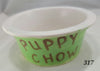 Paw Print Pet Bowl with Paw Print on Inside