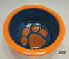 Paw Print Pet Bowl with Paw Print on Inside