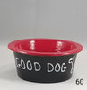 Paw Print Pet Bowl with Paw Print on Inside