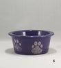 Paw Print Pet Bowl with Paw Print on Inside