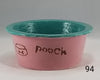 Paw Print Pet Bowl with Paw Print on Inside