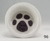 Paw Print Pet Bowl with Paw Print on Inside