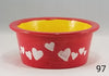 Paw Print Pet Bowl with Paw Print on Inside