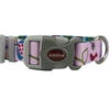 Flowers, Birds and Stripes Dog Collar